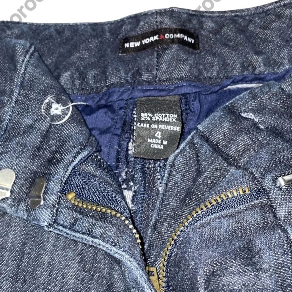 New York & Company Dark Blue Denim Pants